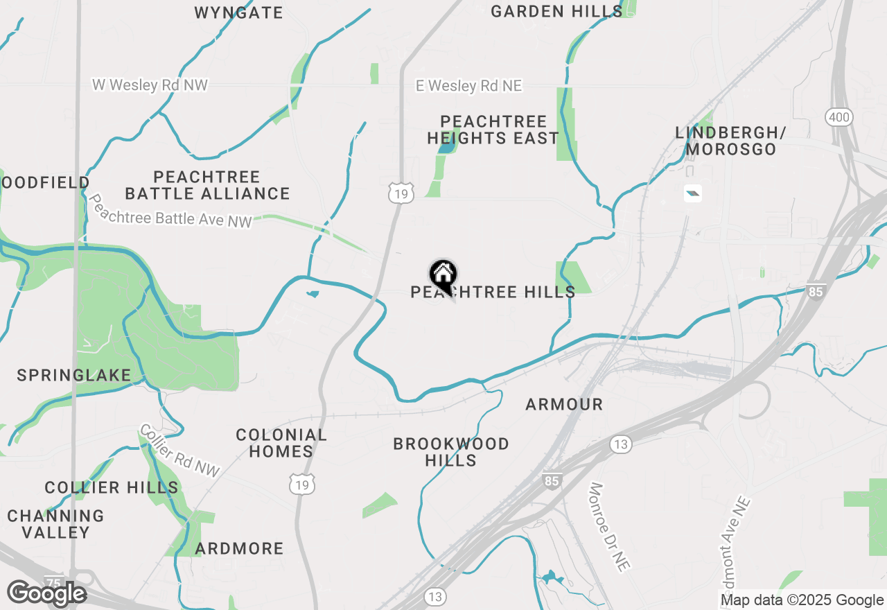 Map of 97 Peachtree Hills Avenue Ne, Atlanta, GA 30305