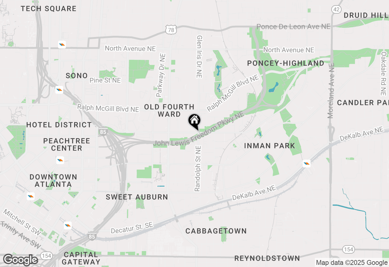 Map of 575 Highland Avenue Ne, Atlanta, GA 30312