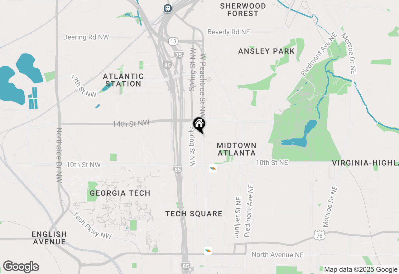 Map of 1080 W Peachtree Street Nw #207, Atlanta, GA 30309