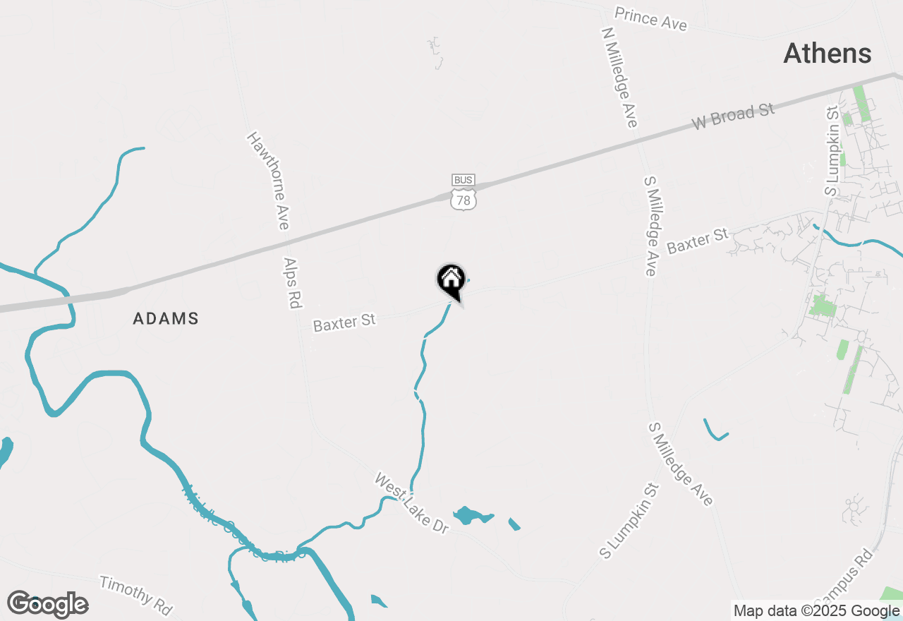 Map of 1075 Baxter Street #A104, Athens, GA 30606