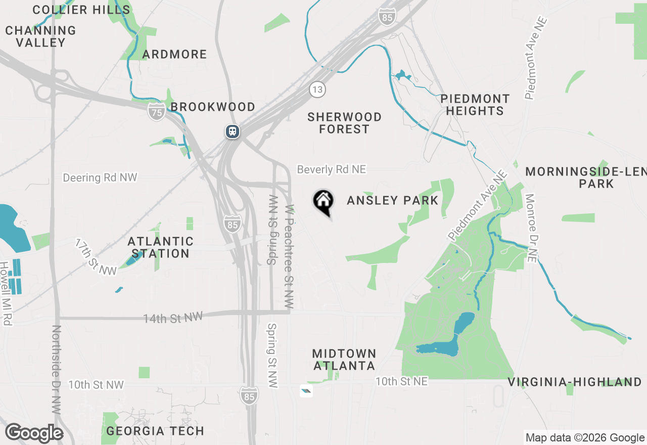 Map of 71 17th Street Ne, Atlanta, GA 30309