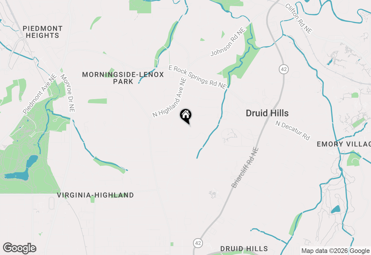 Map of 1298 Lanier Boulevard Ne, Atlanta, GA 30306