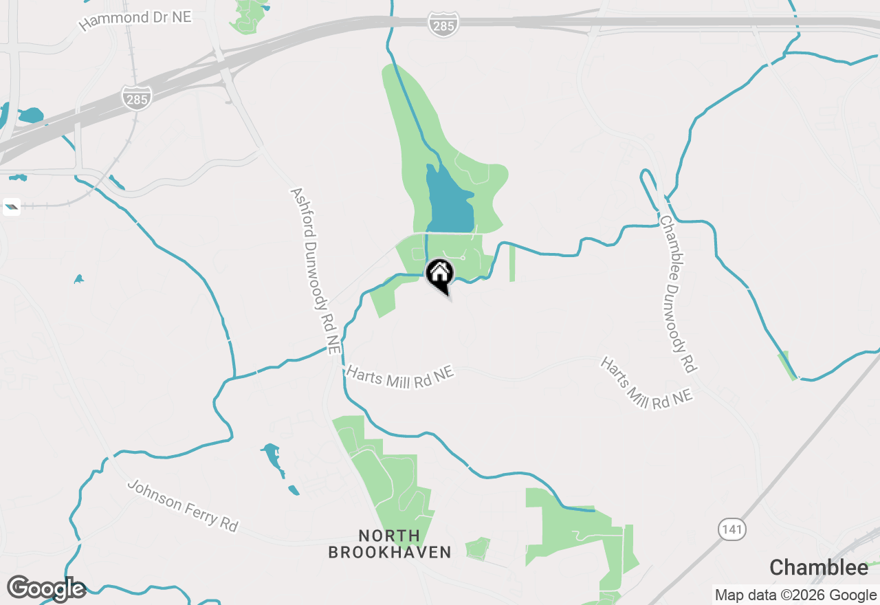 Map of 3886 Harts Mill Lane, Brookhaven, GA 30319
