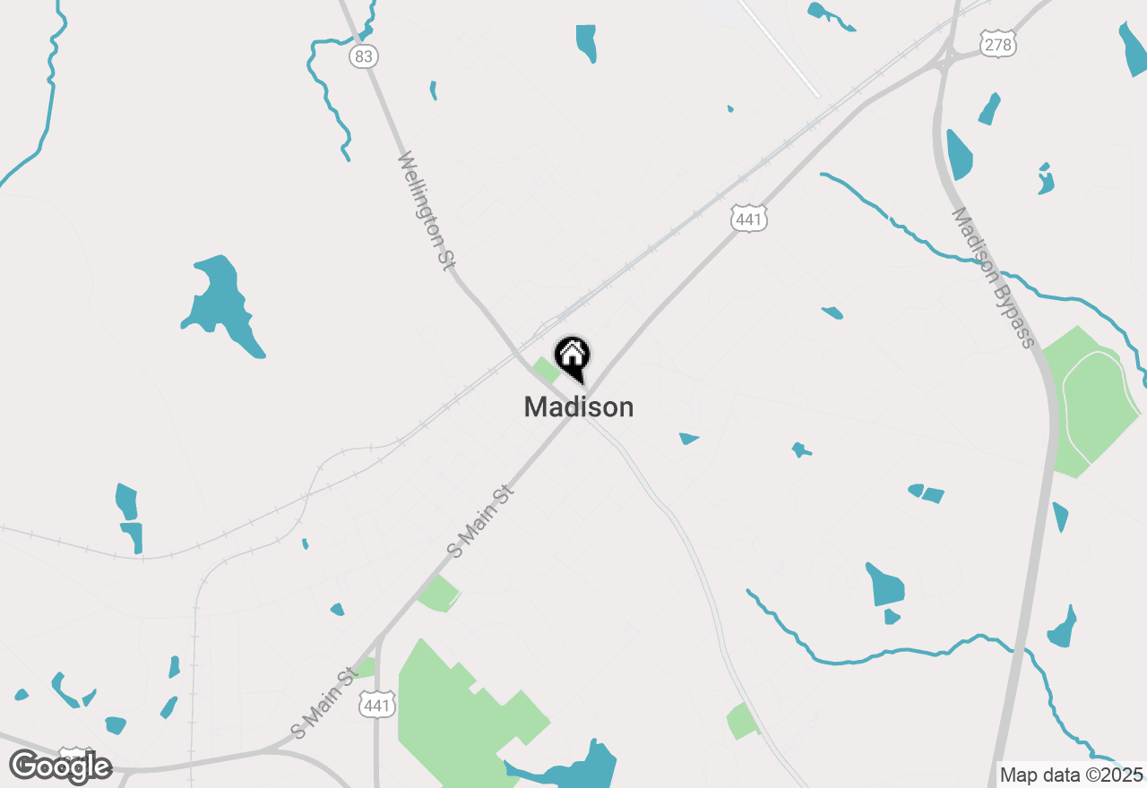 Map of 135 W Washington Street, Madison, GA 30650