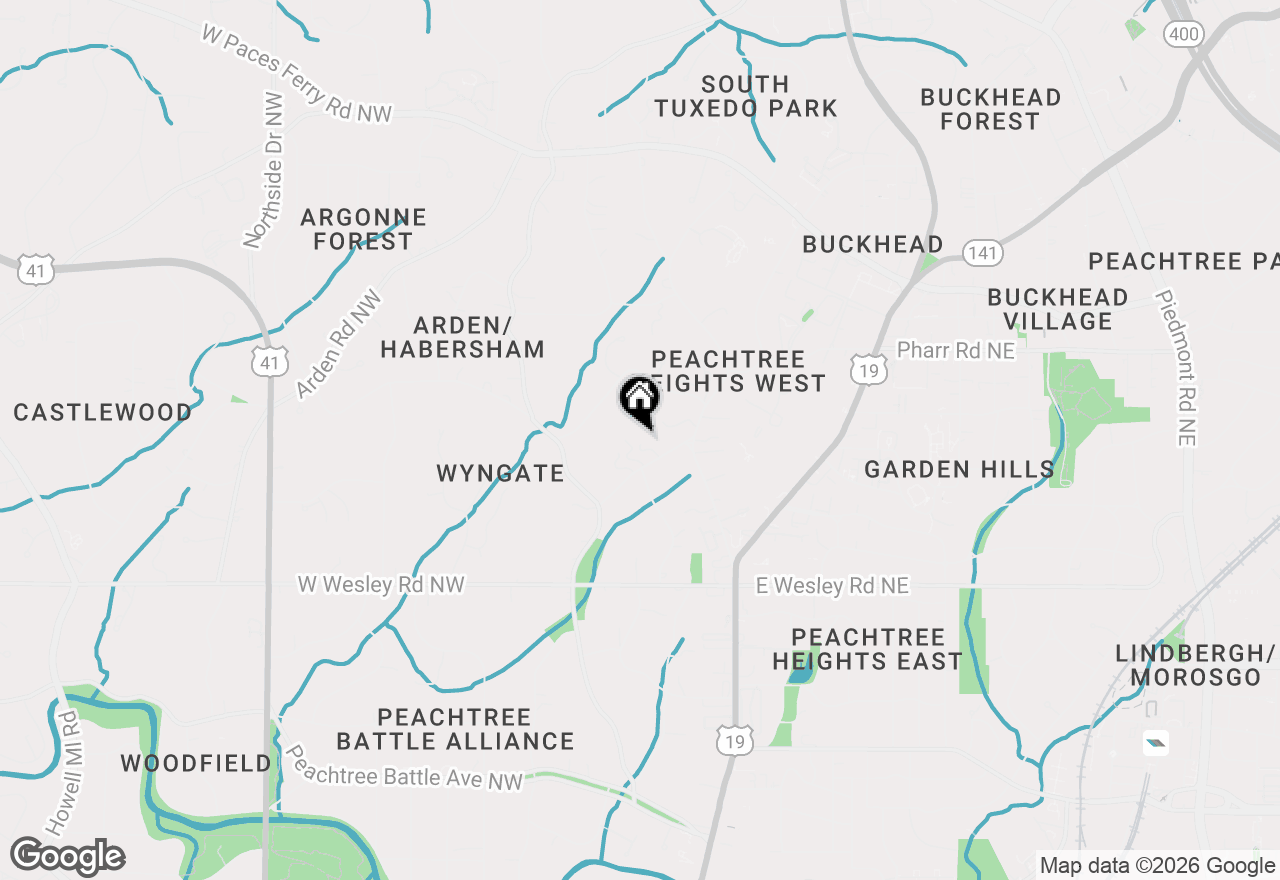 Map of 5 Cherokee Road Nw, Atlanta, GA 30305