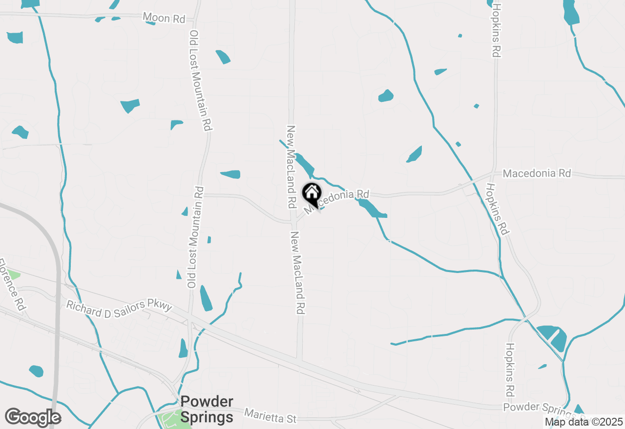 Map of 1490 Macedonia Road, Powder Springs, GA 30127