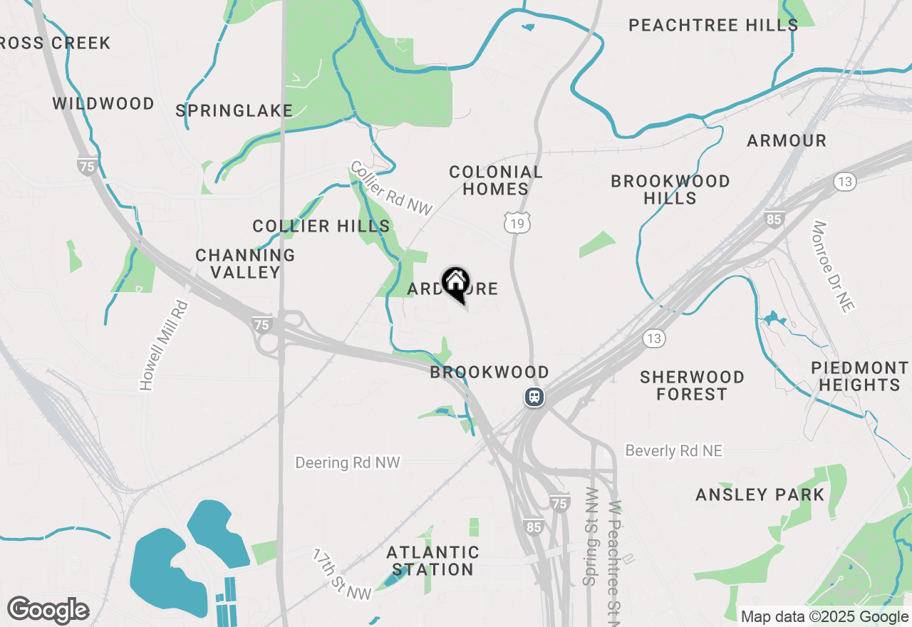 Map of 282 Ardmore Circle Nw #3, Atlanta, GA 30309