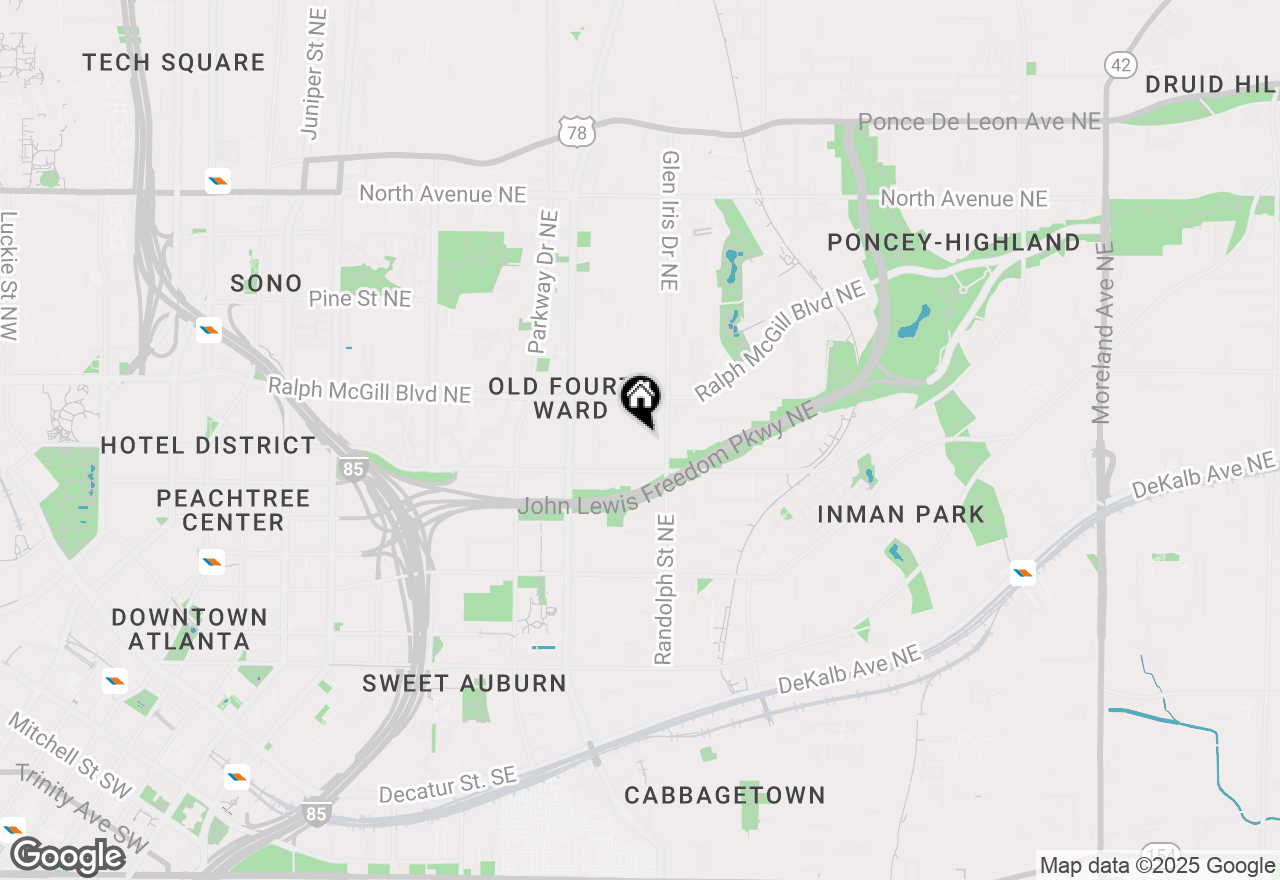 Map of 297 Prospect Place Ne, Atlanta, GA 30312