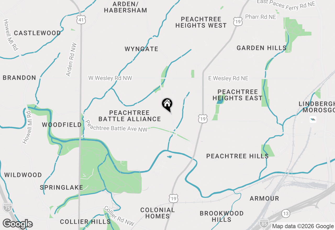 Map of 2552 Habersham Road Nw, Atlanta, GA 30305