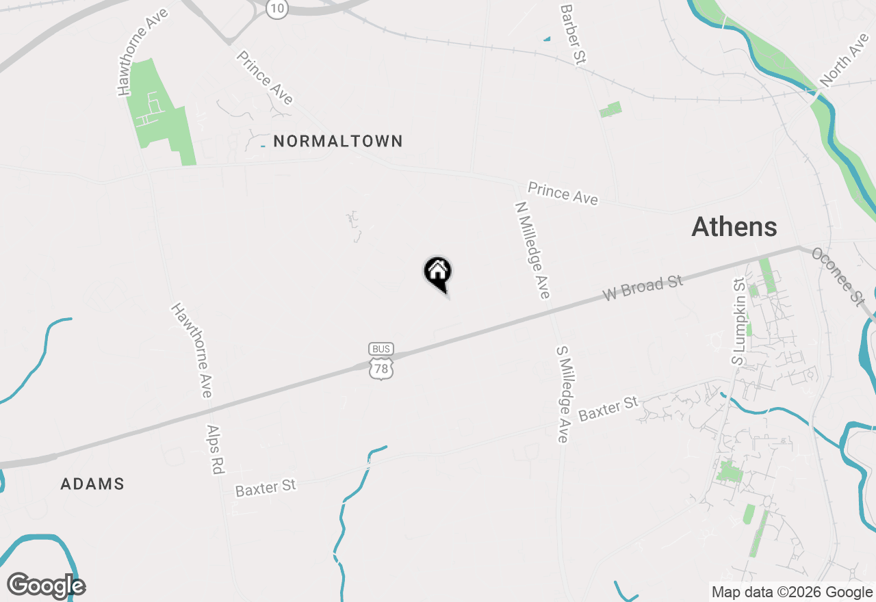 Map of 1340 W Hancock Avenue, Athens, GA 30606