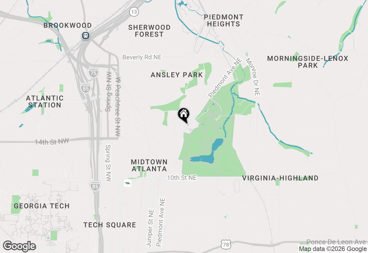 Map of 281 15th Street Ne #302, Atlanta, GA 30309