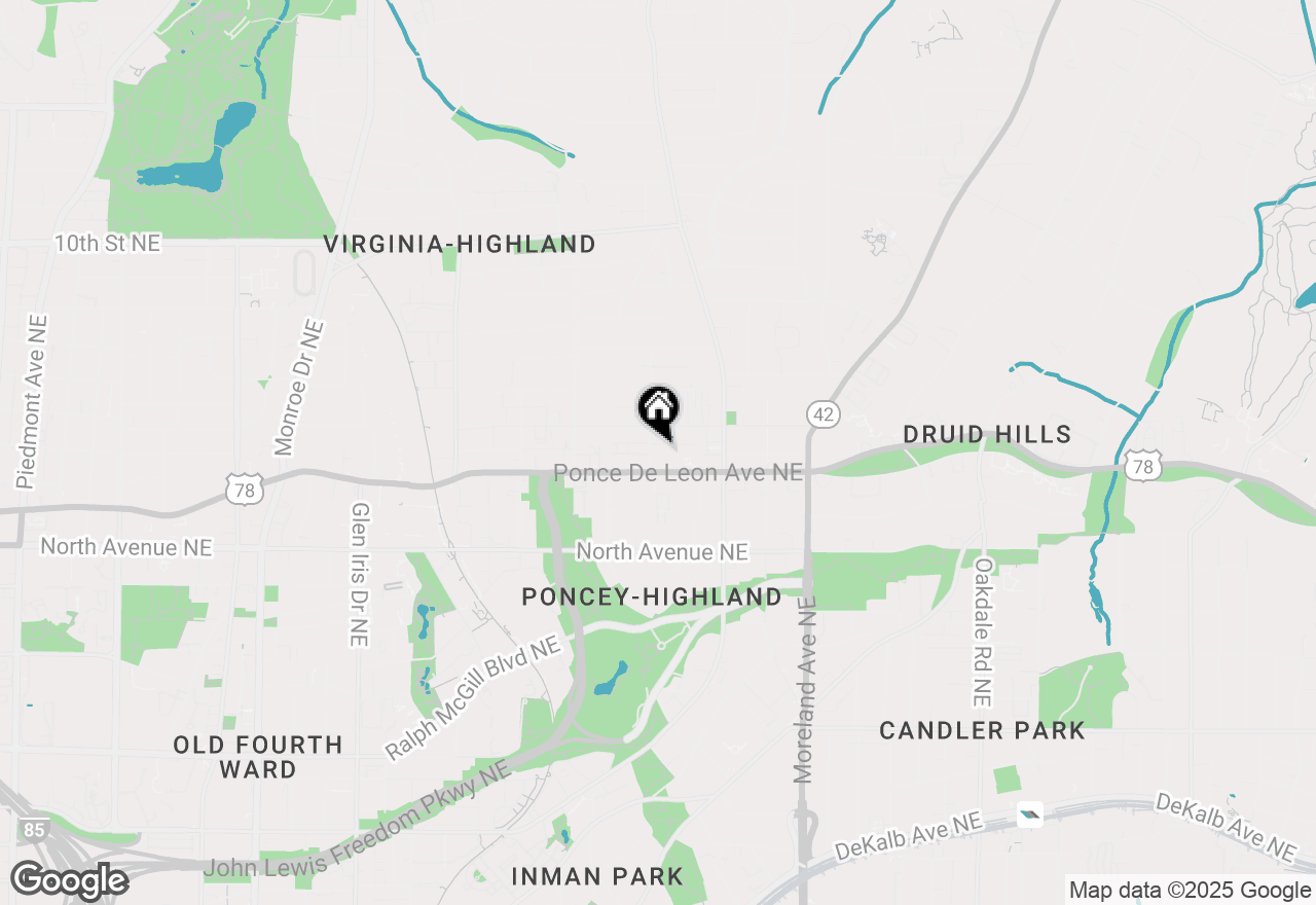 Map of 733 Frederica Street Ne #7, Atlanta, GA 30306