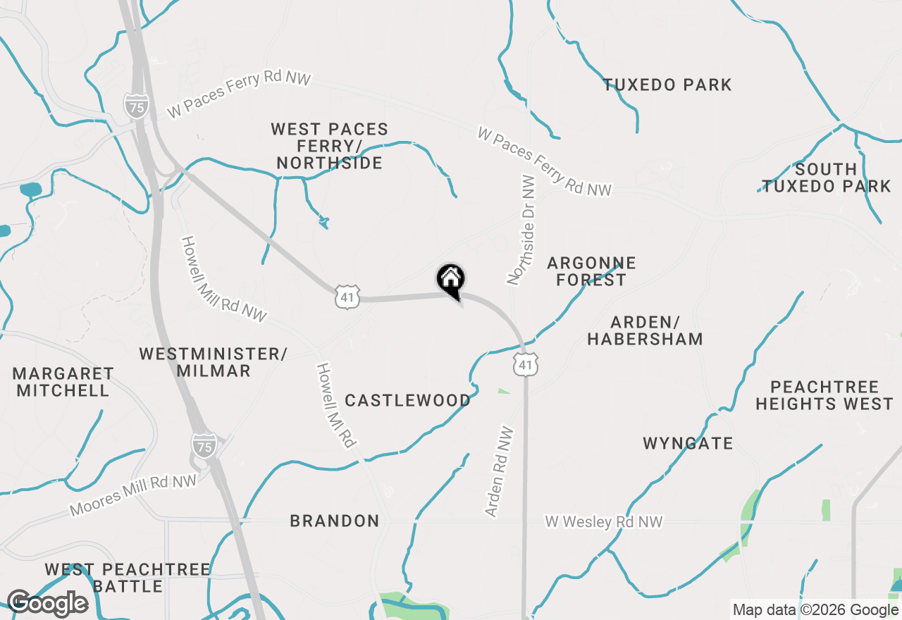 Map of 3092 Rhodenhaven Drive Nw, Atlanta, GA 30327