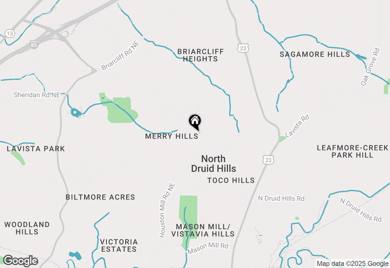 Map of 1418 Christmas Lane Ne, Atlanta, GA 30329