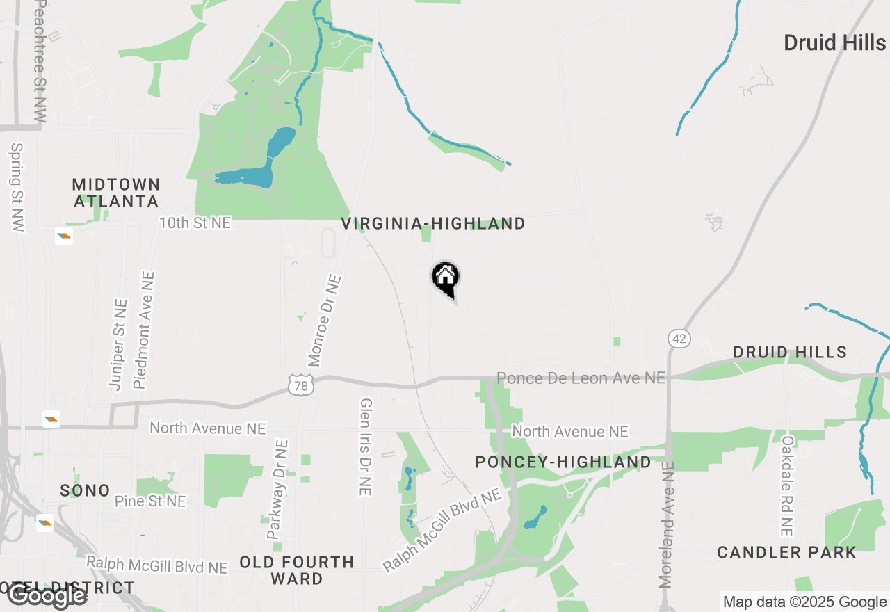 Map of 745 Drewry Street Ne, Atlanta, GA 30306