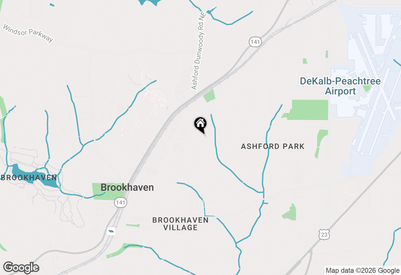 Map of 2864 N Thompson Road, Brookhaven, GA 30319