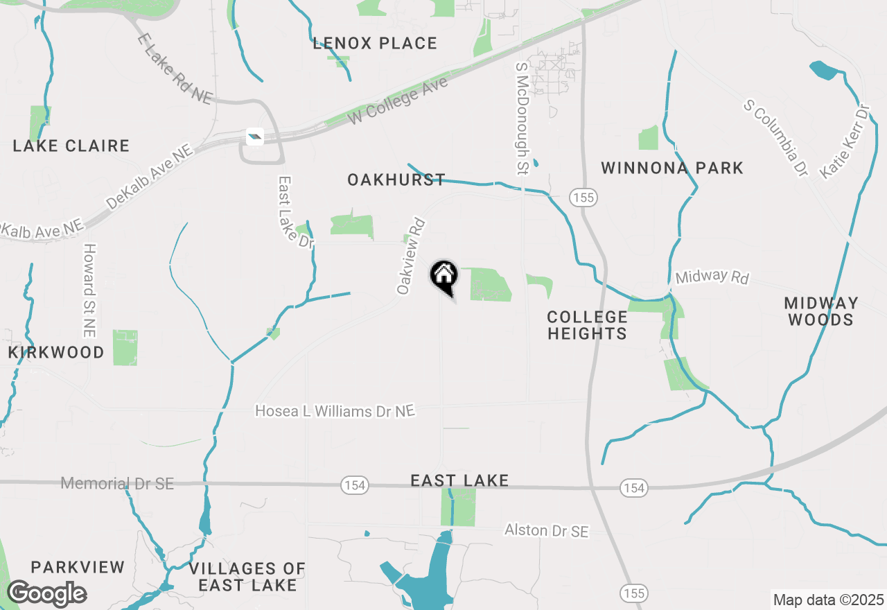 Map of 936 E Lake Drive, Decatur, GA 30030