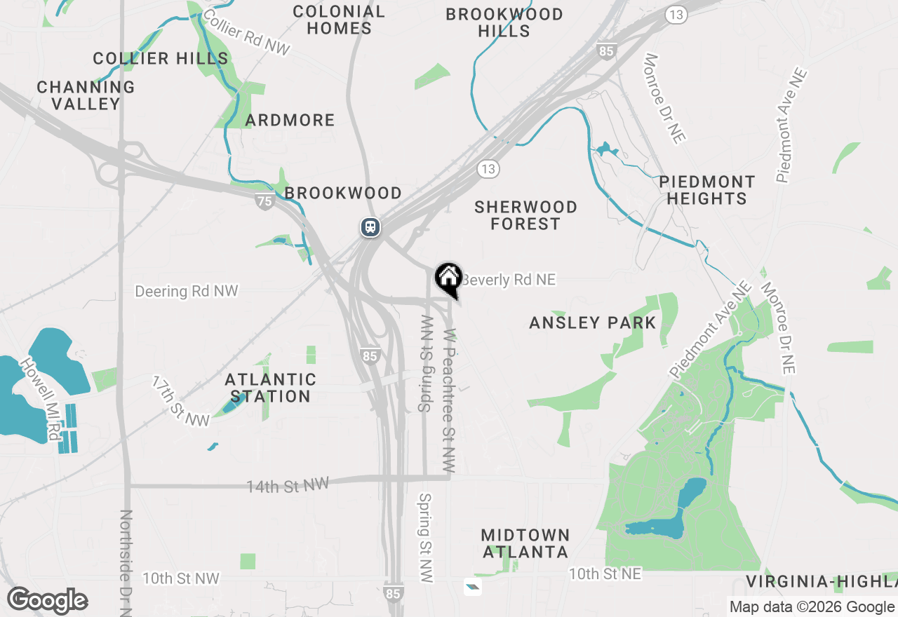 Map of 1280 Sw 1280 West Peachtree Street #1205, Atlanta, GA 30309