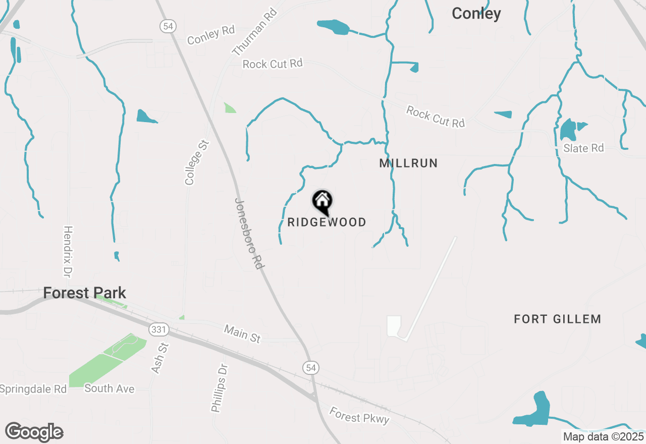 Map of 4676 Ridgewood Drive, Forest Park, GA 30297