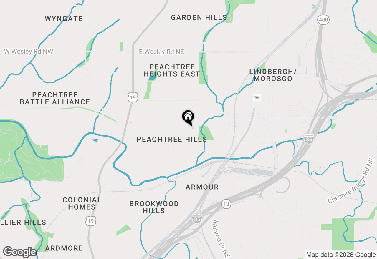 Map of 2354 Hurst Drive Ne, Atlanta, GA 30305