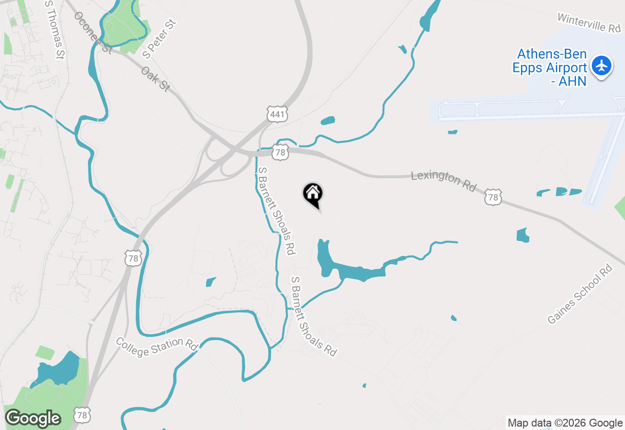 Map of 301 Edgewater Drive, Athens, GA 30605