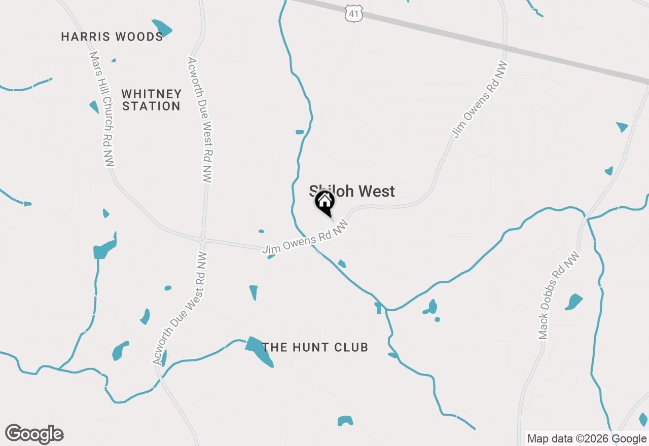 Map of 2526 Shiloh Court West Nw, Kennesaw, GA 30152