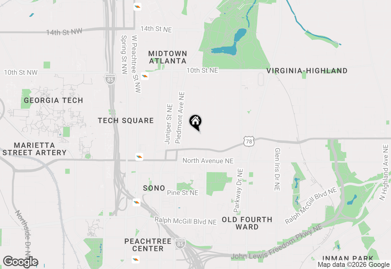 Map of 720 Penn Avenue Ne, Atlanta, GA 30308