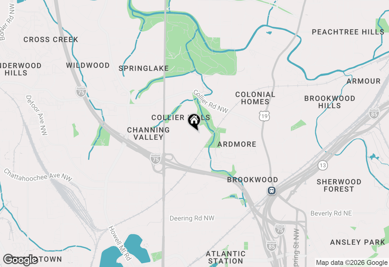 Map of 1875 Meredith Drive Nw, Atlanta, GA 30318