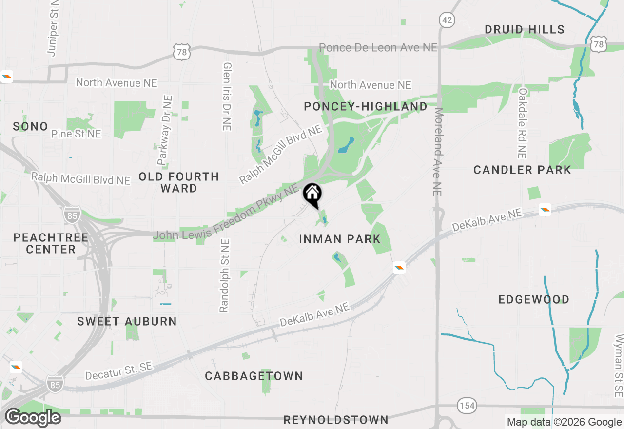 Map of 870 Inman Village Parkway Ne #218, Atlanta, GA 30307