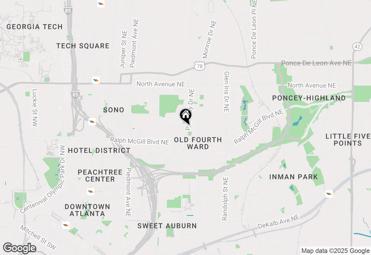 Map of 420-A Parkway Drive Ne, Atlanta, GA 30308