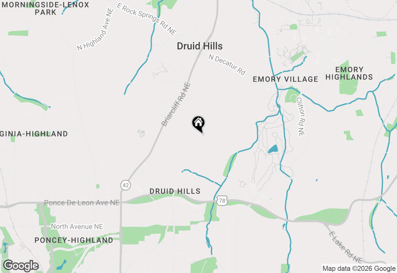 Map of 1275 The By Way Ne, Atlanta, GA 30306