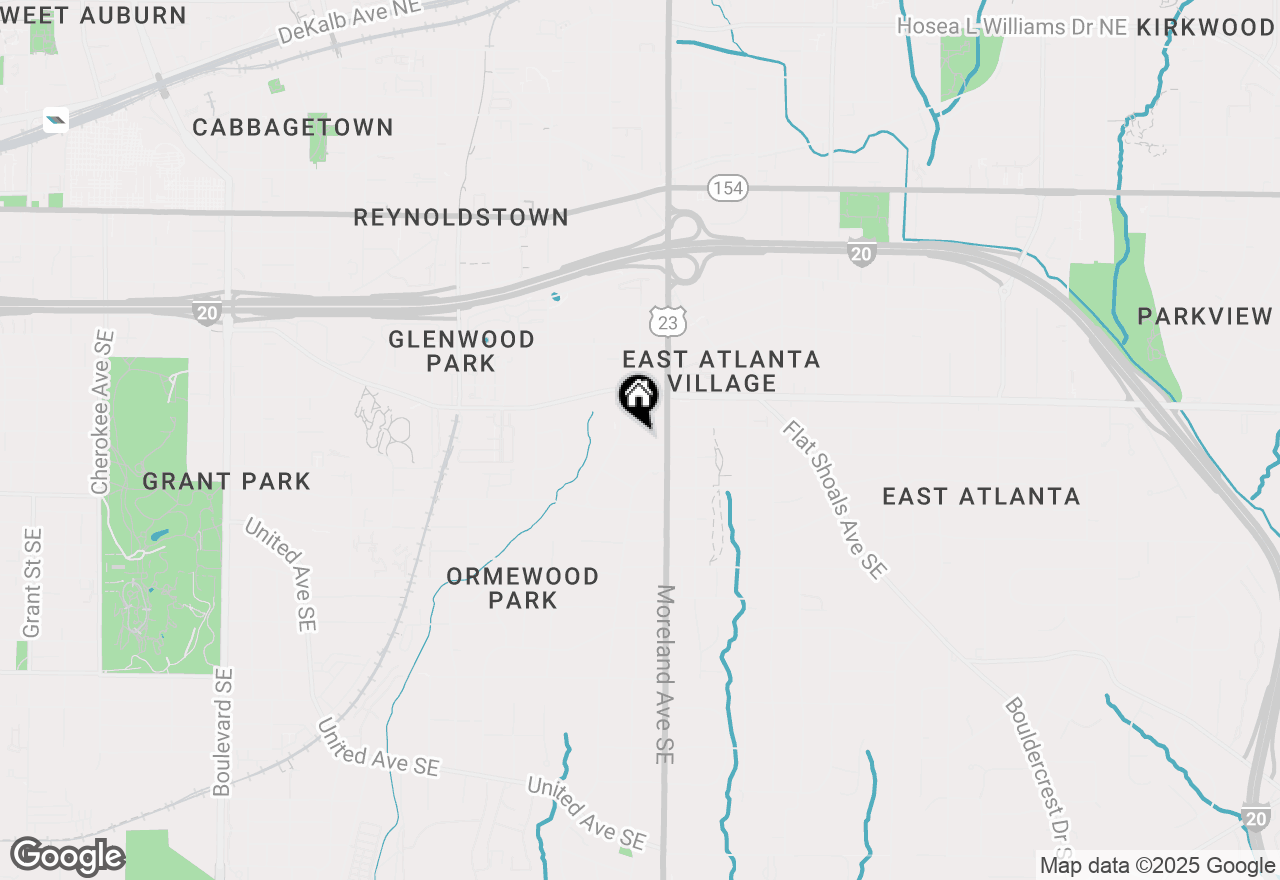 Map of 1136 Moreland Place Se, Atlanta, GA 30316