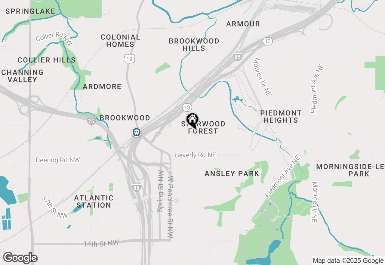 Map of 1640 Nottingham Way Ne, Atlanta, GA 30309
