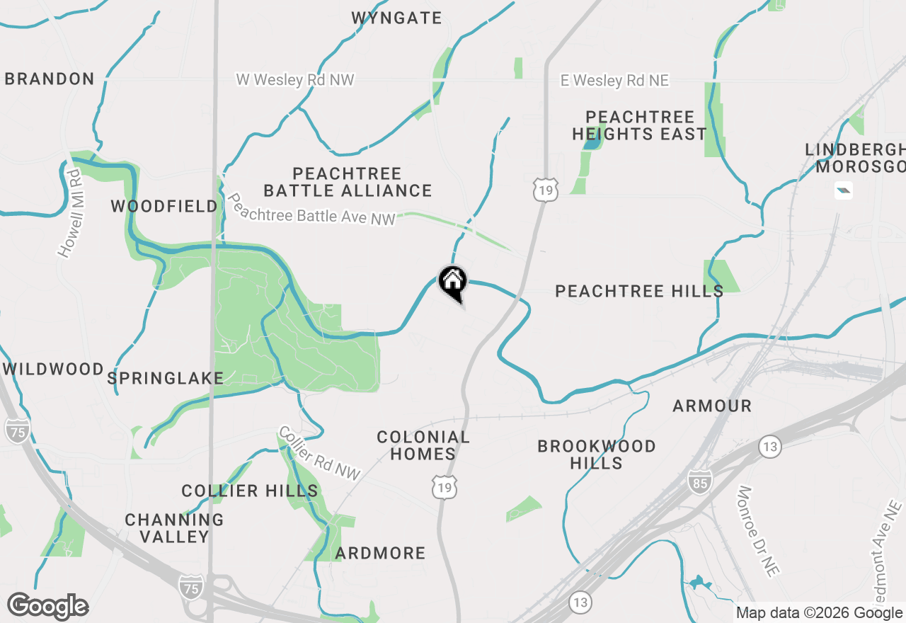 Map of 88 Peachtree Memorial Drive Nw #2, Atlanta, GA 30309