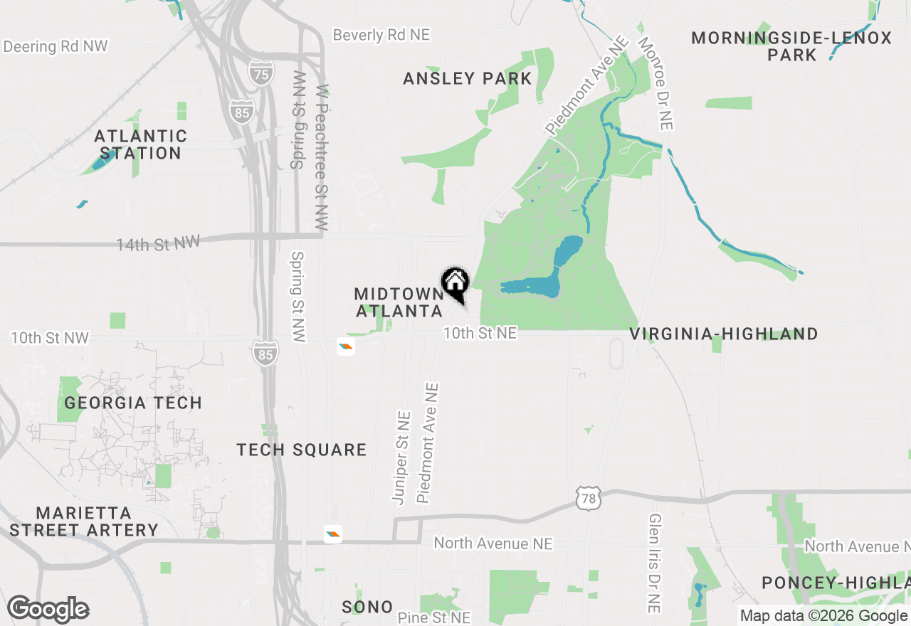Map of 1029 Piedmont Avenue Ne #303, Atlanta, GA 30309