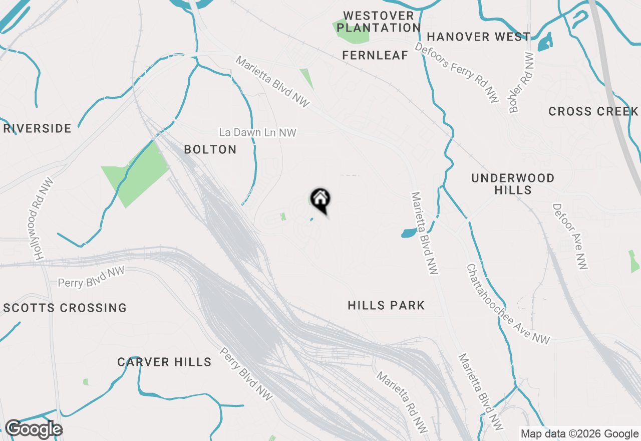 Map of 1513 Whitehead Bluff Nw, Atlanta, GA 30318