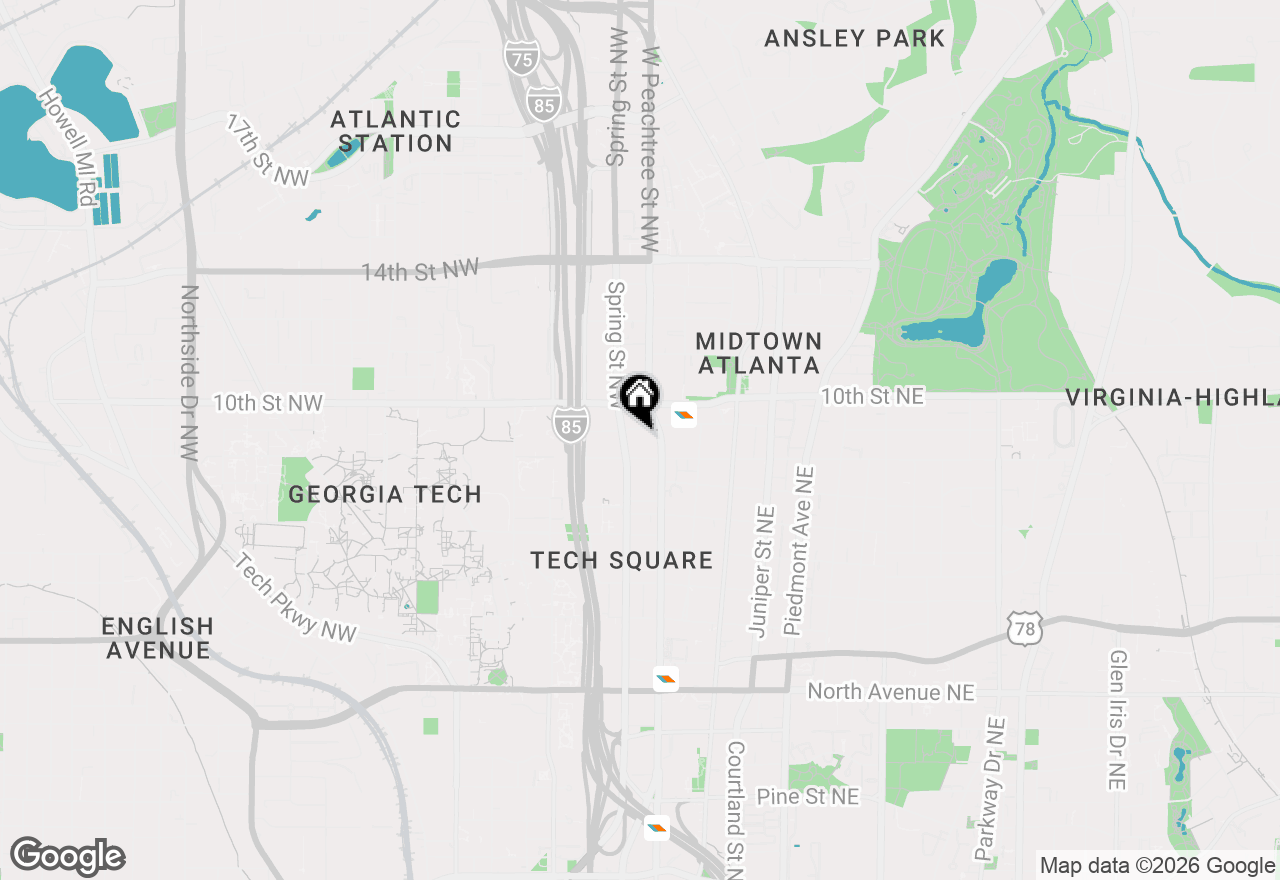 Map of 950 W Peachtree Street Nw #1213, Atlanta, GA 30309