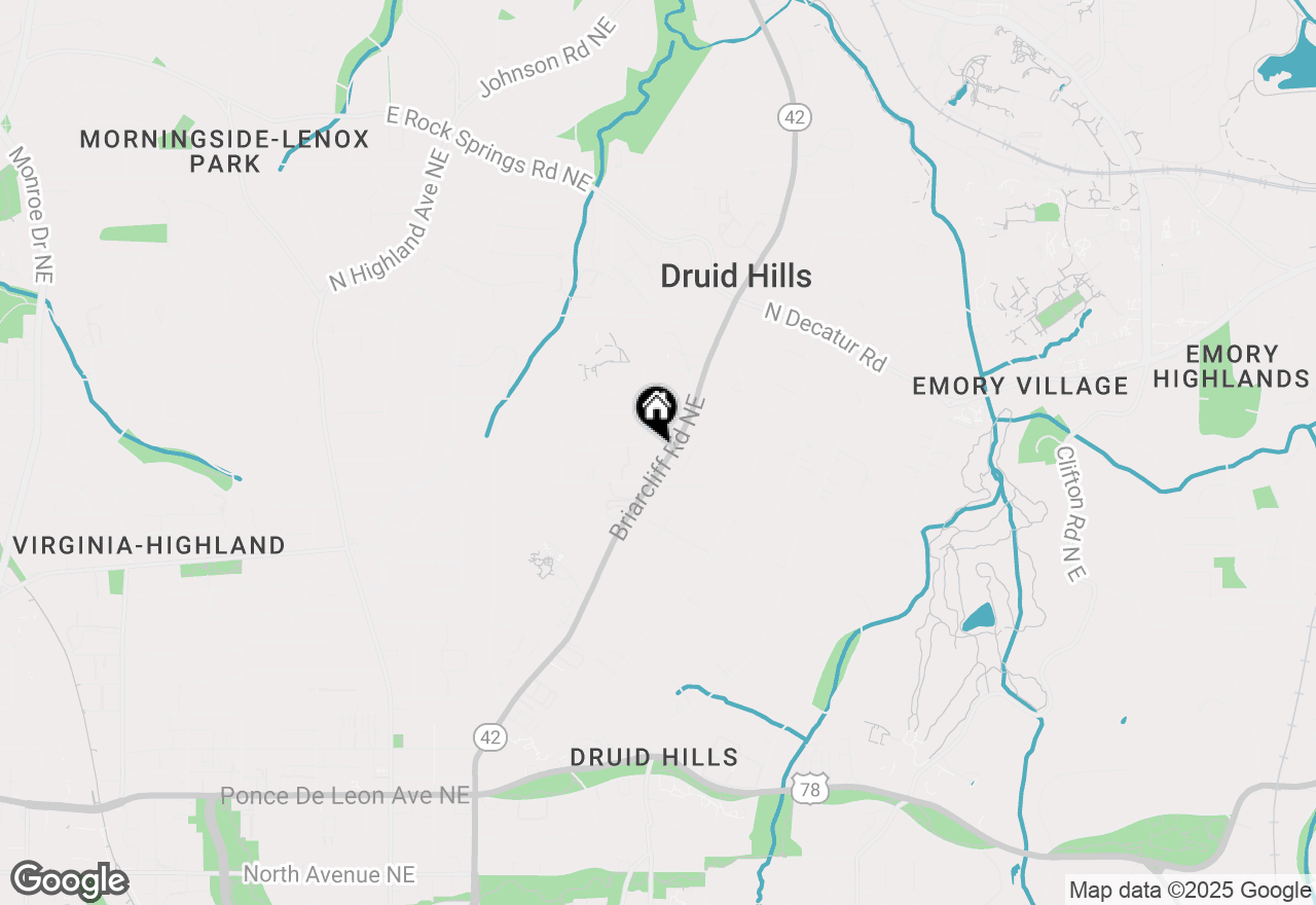 Map of 1142 Briarcliff Road Ne, Atlanta, GA 30306