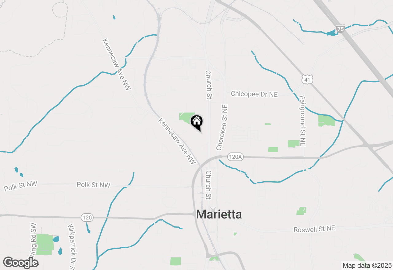 Map of 398 Campbell Hill Street Nw, Marietta, GA 30060