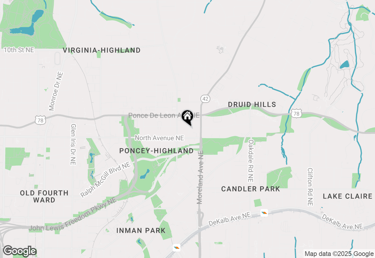 Map of 650 Seminole Avenue Ne, Atlanta, GA 30307