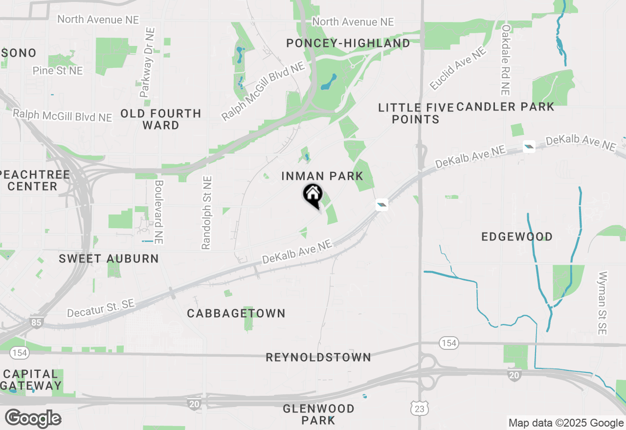 Map of 872 Euclid Avenue Ne, Atlanta, GA 30307