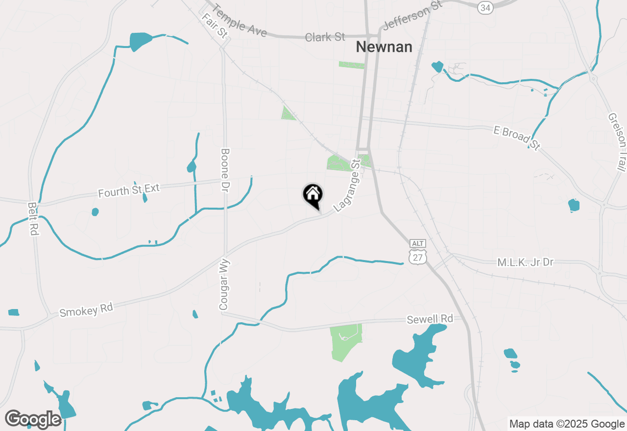 Map of 127 Lagrange Street, Newnan, GA 30263