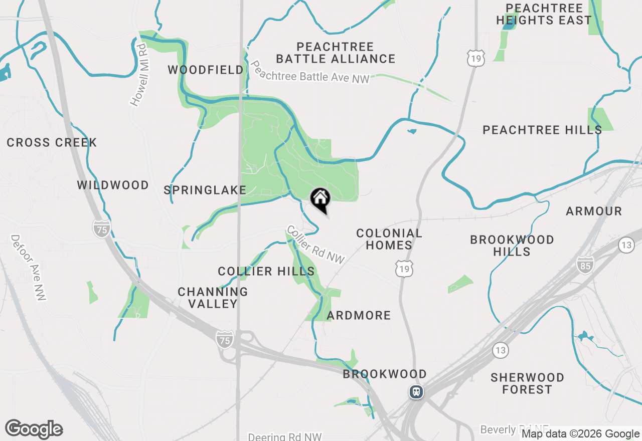 Map of 421 Golfview Rd Road Nw, Atlanta, GA 30309