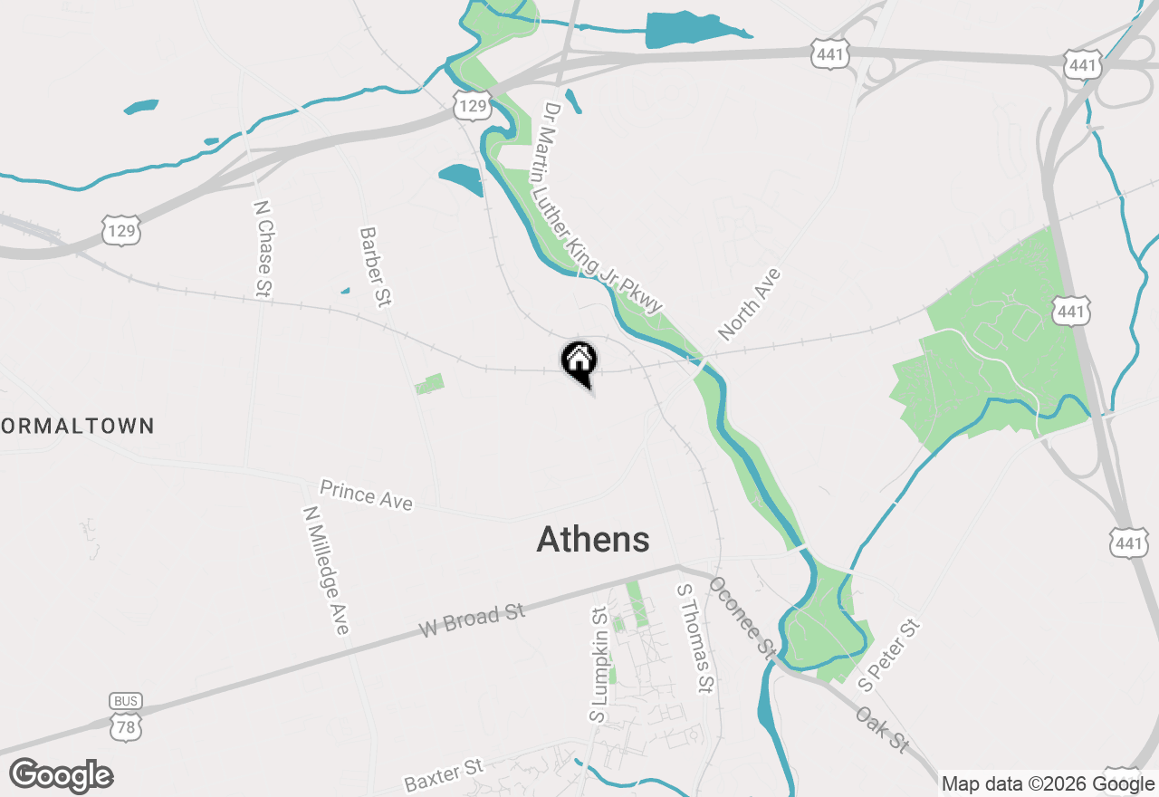 Map of 876 College Avenue, Athens, GA 30601