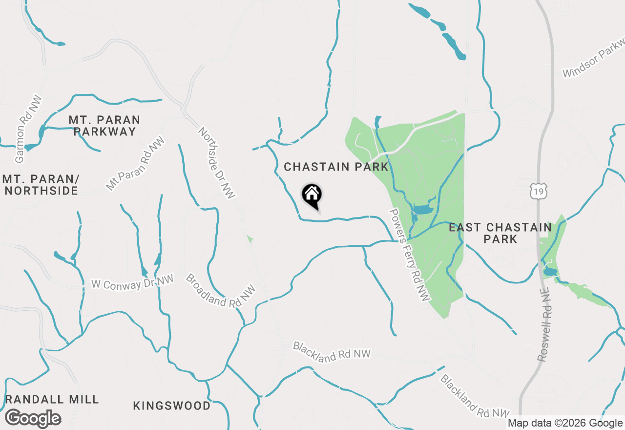 Map of 410 Hillside Drive Nw, Atlanta, GA 30342
