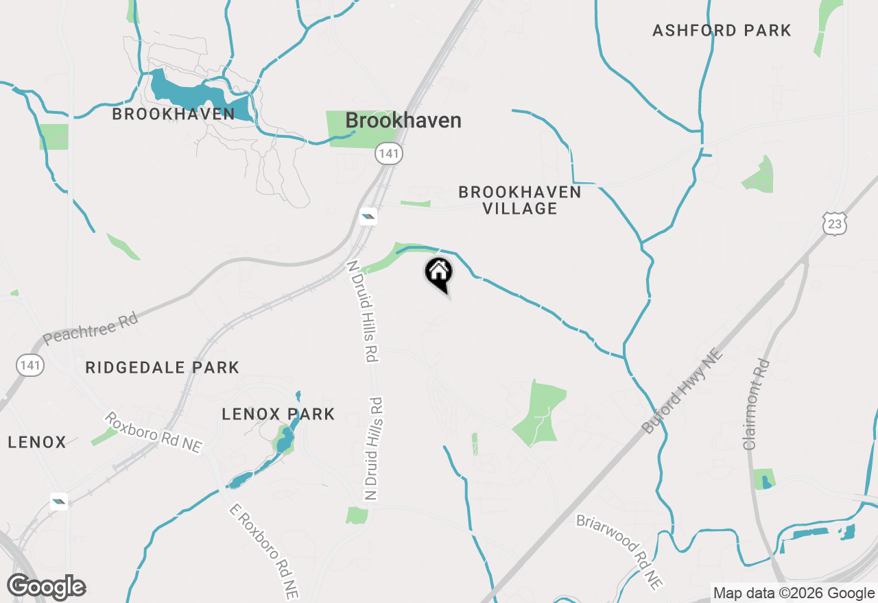 Map of 1424 Sylvan Circle Ne, Brookhaven, GA 30319