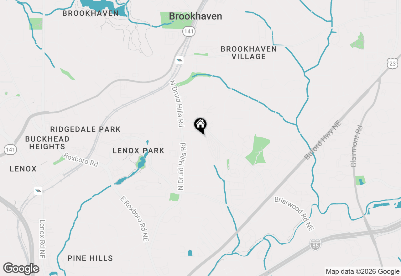 Map of 1282 Fairhill Lane Ne, Atlanta, GA 30319