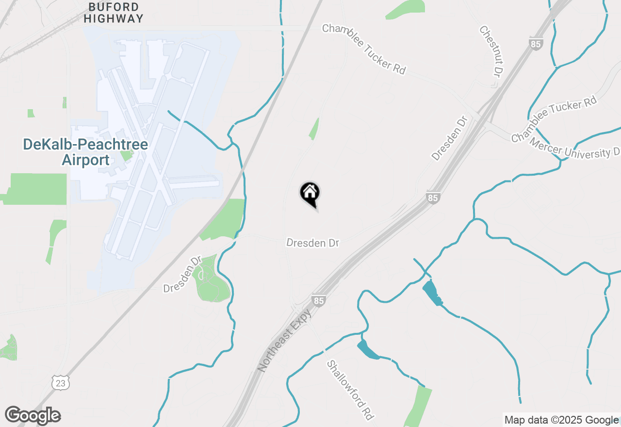 Map of 2877 Whispering Hills Drive, Atlanta, GA 30341