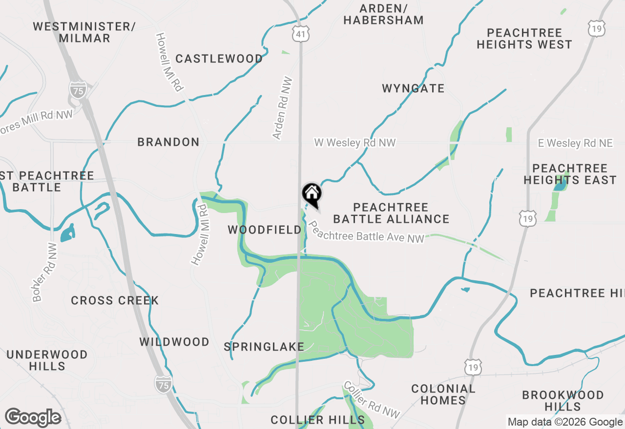 Map of 575 Peachtree Battle Avenue Nw, Atlanta, GA 30305