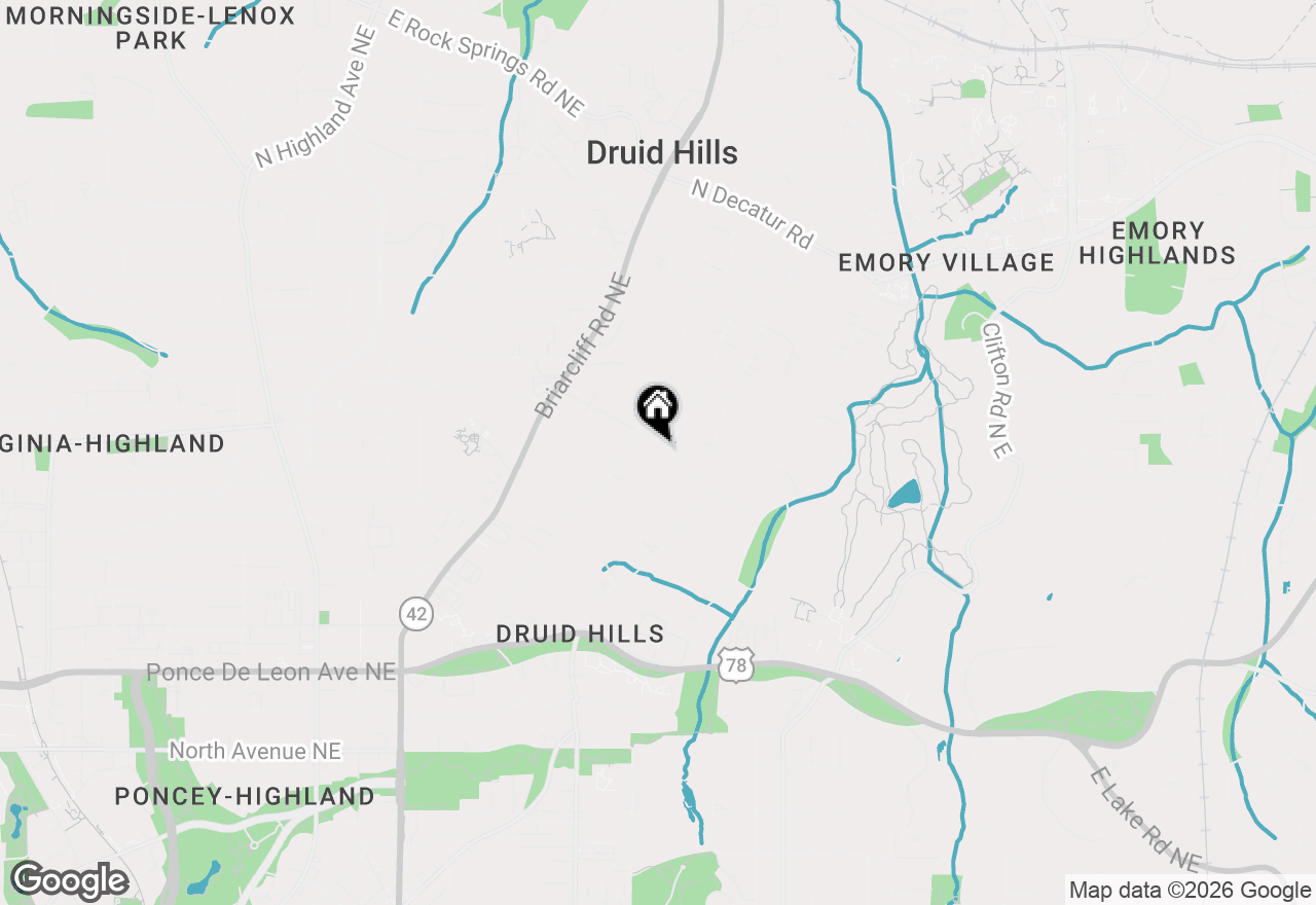 Map of 1275 The By Way Ne, Atlanta, GA 30306